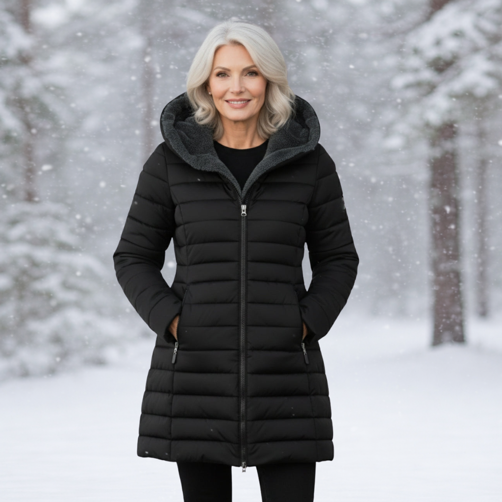 Women's Warm Lined Puffer Jacket-NovabayMart