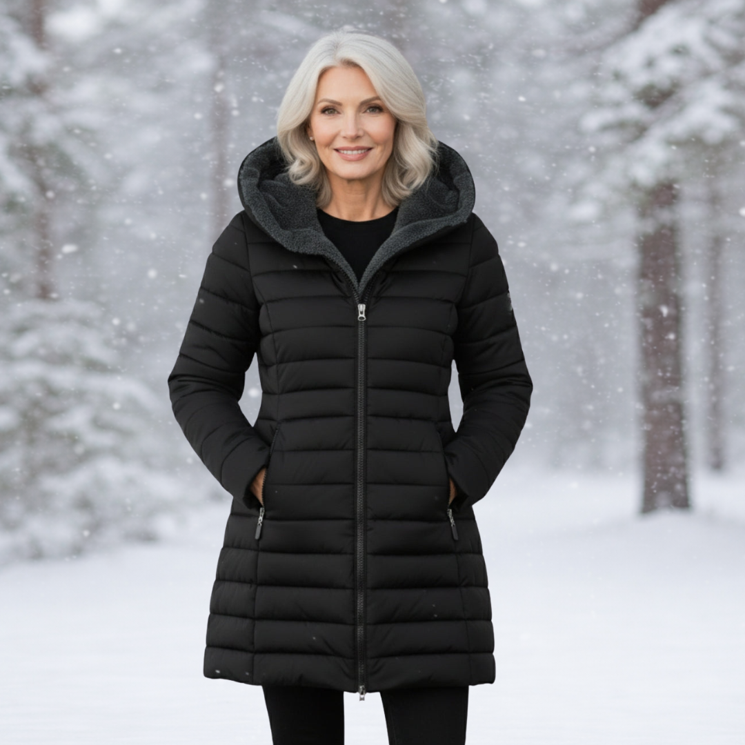 Women's Warm Lined Puffer Jacket-NovabayMart
