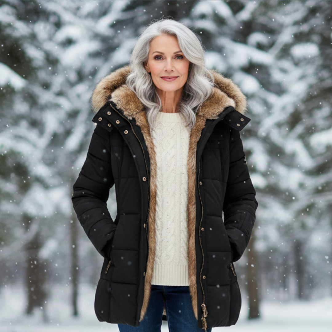 Women's Extra Warm Winter Coat with Faux Fur Lining-NovabayMart