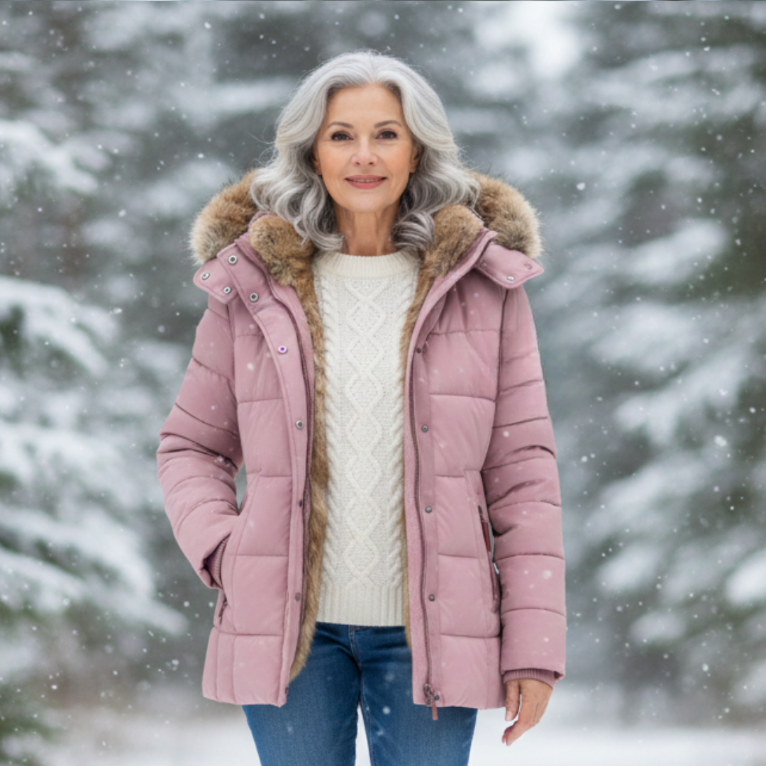 Women's Extra Warm Winter Coat with Faux Fur Lining-NovabayMart
