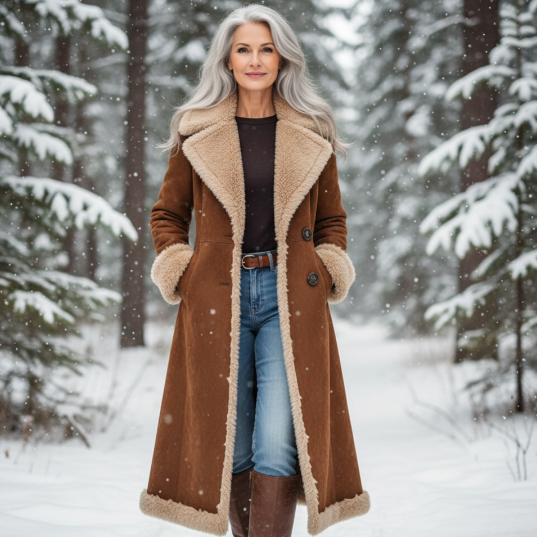 Women's Elegant Long Winter Coat-NovabayMart