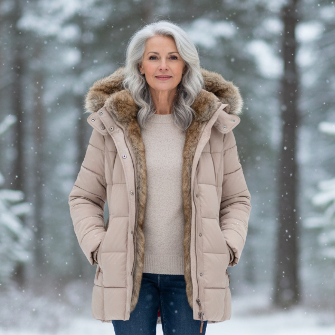 Women's Extra Warm Winter Coat with Faux Fur Lining-NovabayMart