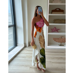 Women's Elegant Floral One-Shoulder Maxi Dress