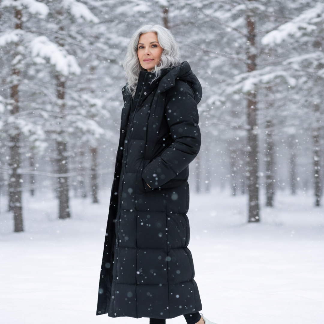 Women's Elegant Longline Puffer Coat-NovabayMart