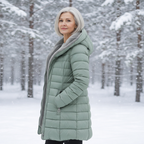 Women's Warm Lined Puffer Jacket-NovabayMart