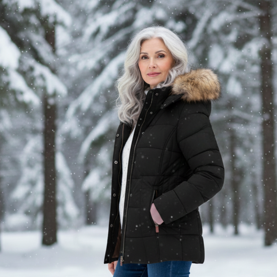 Women's Extra Warm Winter Coat with Faux Fur Lining-NovabayMart