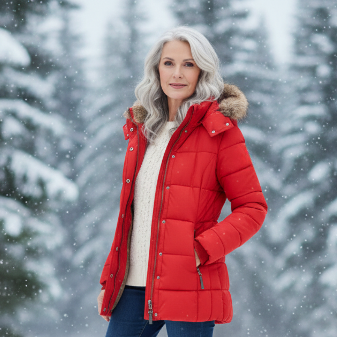 Women's Extra Warm Winter Coat with Faux Fur Lining-NovabayMart