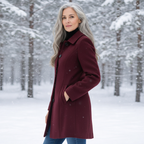 Women's Single-Button Winter Coat-NovabayMart