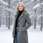 Women's Single-Button Winter Coat-NovabayMart