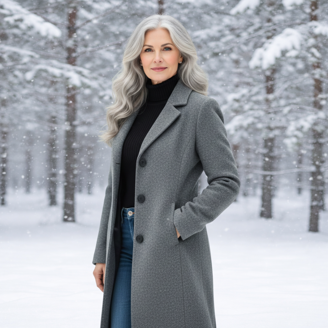 Women's Single-Button Winter Coat-NovabayMart
