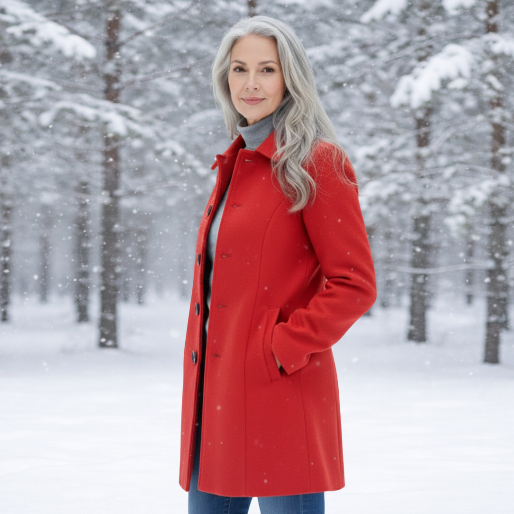 Women's Single-Button Winter Coat-NovabayMart