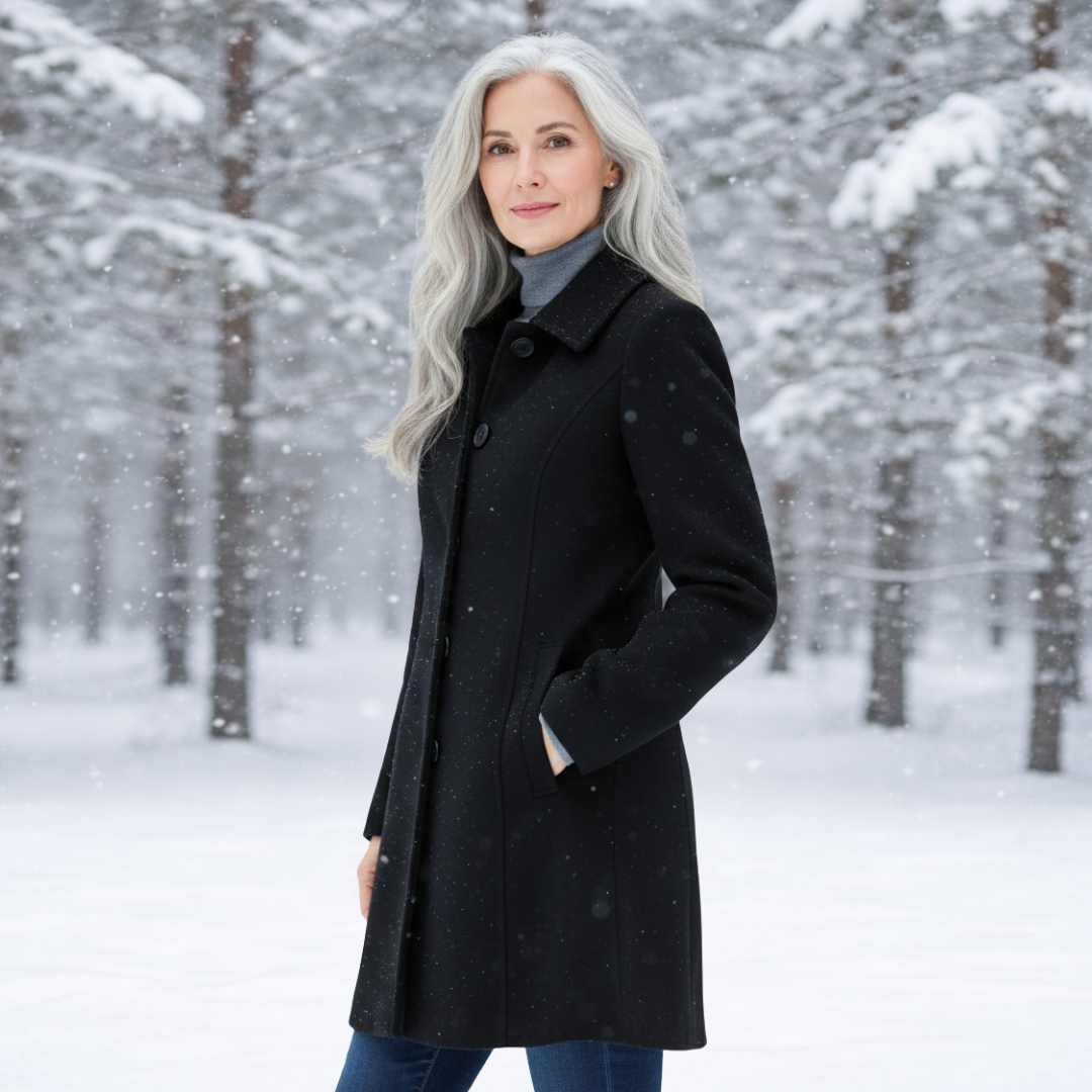 Women's Single-Button Winter Coat-NovabayMart