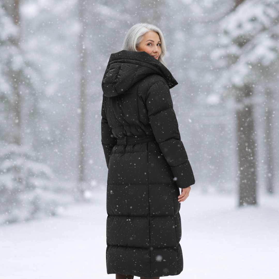 Women's Elegant Longline Puffer Coat-NovabayMart