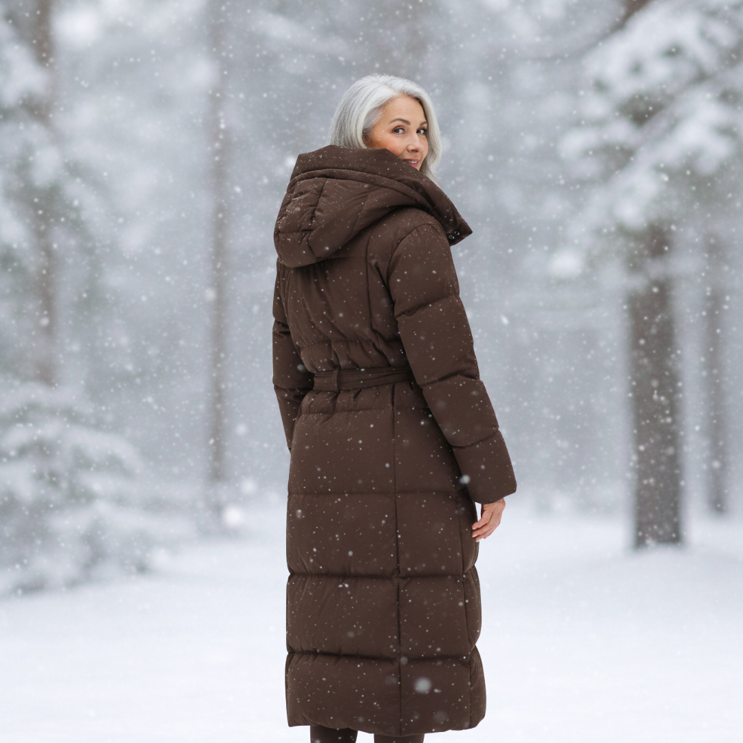 Women's Elegant Longline Puffer Coat-NovabayMart