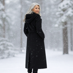 Women's Elegant Belted Long Coat-NovabayMart