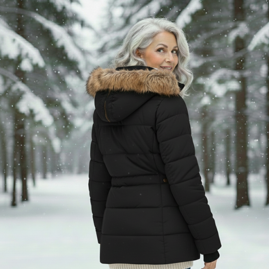 Women's Extra Warm Winter Coat with Faux Fur Lining-NovabayMart