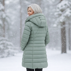 Women's Warm Lined Puffer Jacket-NovabayMart