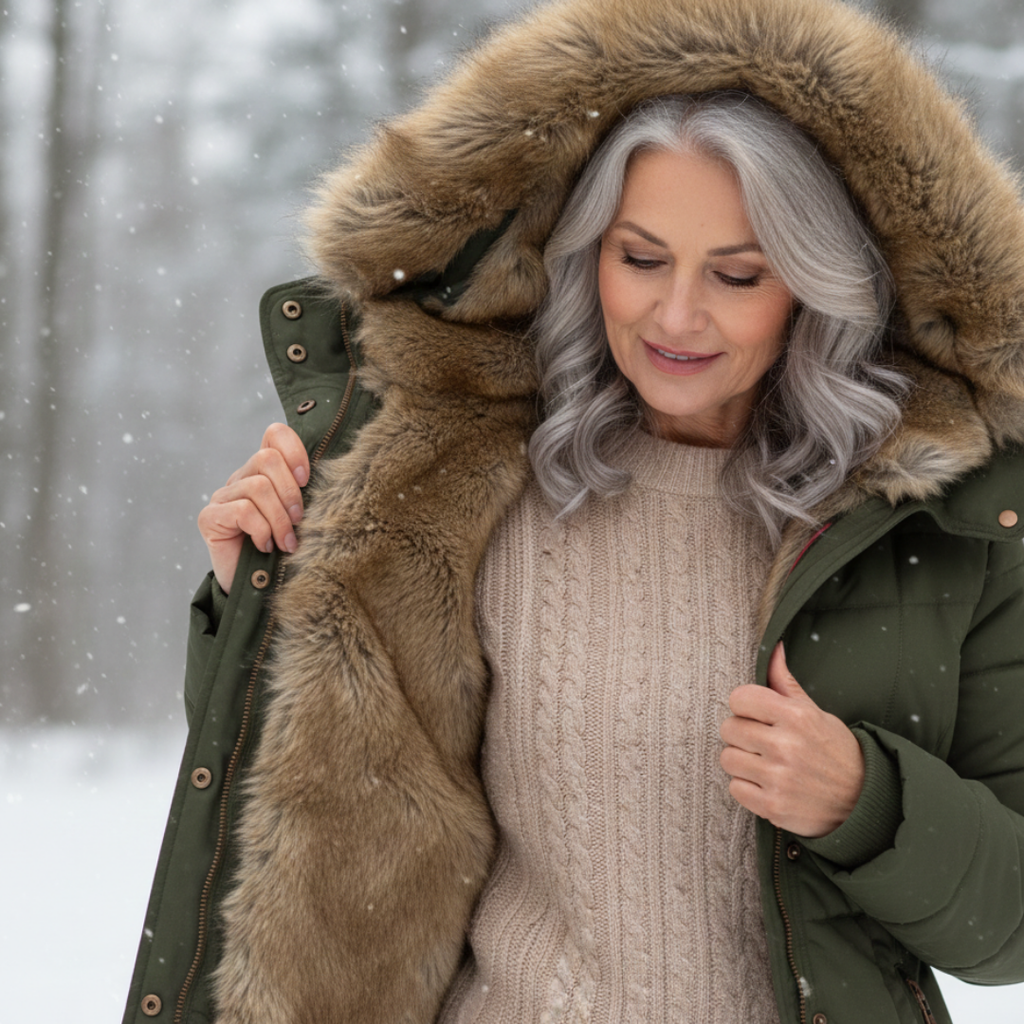 Women's Extra Warm Winter Coat with Faux Fur Lining-NovabayMart