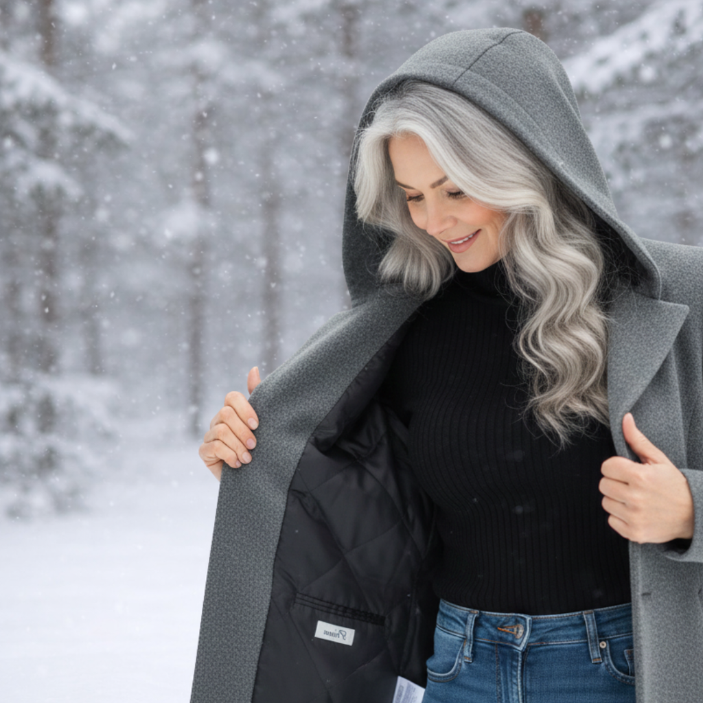 Women's Single-Button Winter Coat-NovabayMart