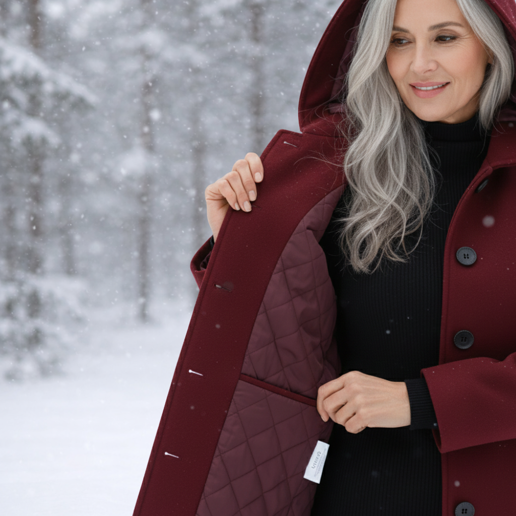 Women's Single-Button Winter Coat-NovabayMart