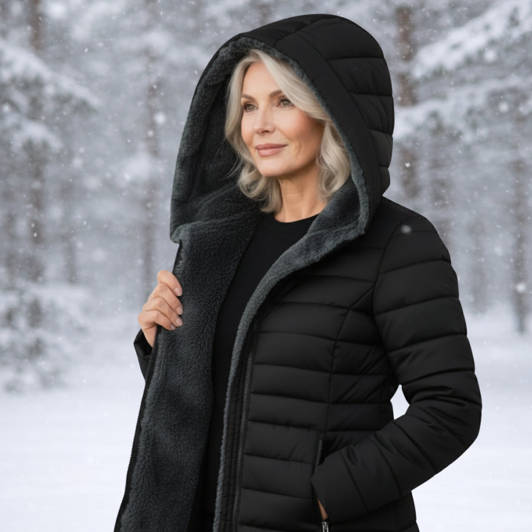 Women's Warm Lined Puffer Jacket-NovabayMart