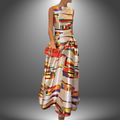 Women's Striking Geometric Print Maxi Dress
