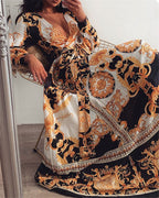 Women's Bohemian Maxi Dress - Elegant & Flowy Style