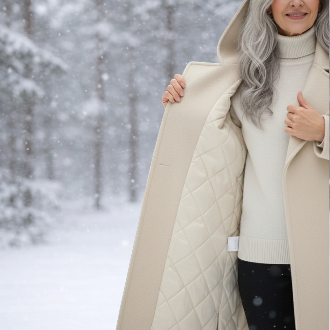 Women's Elegant Belted Long Coat-NovabayMart