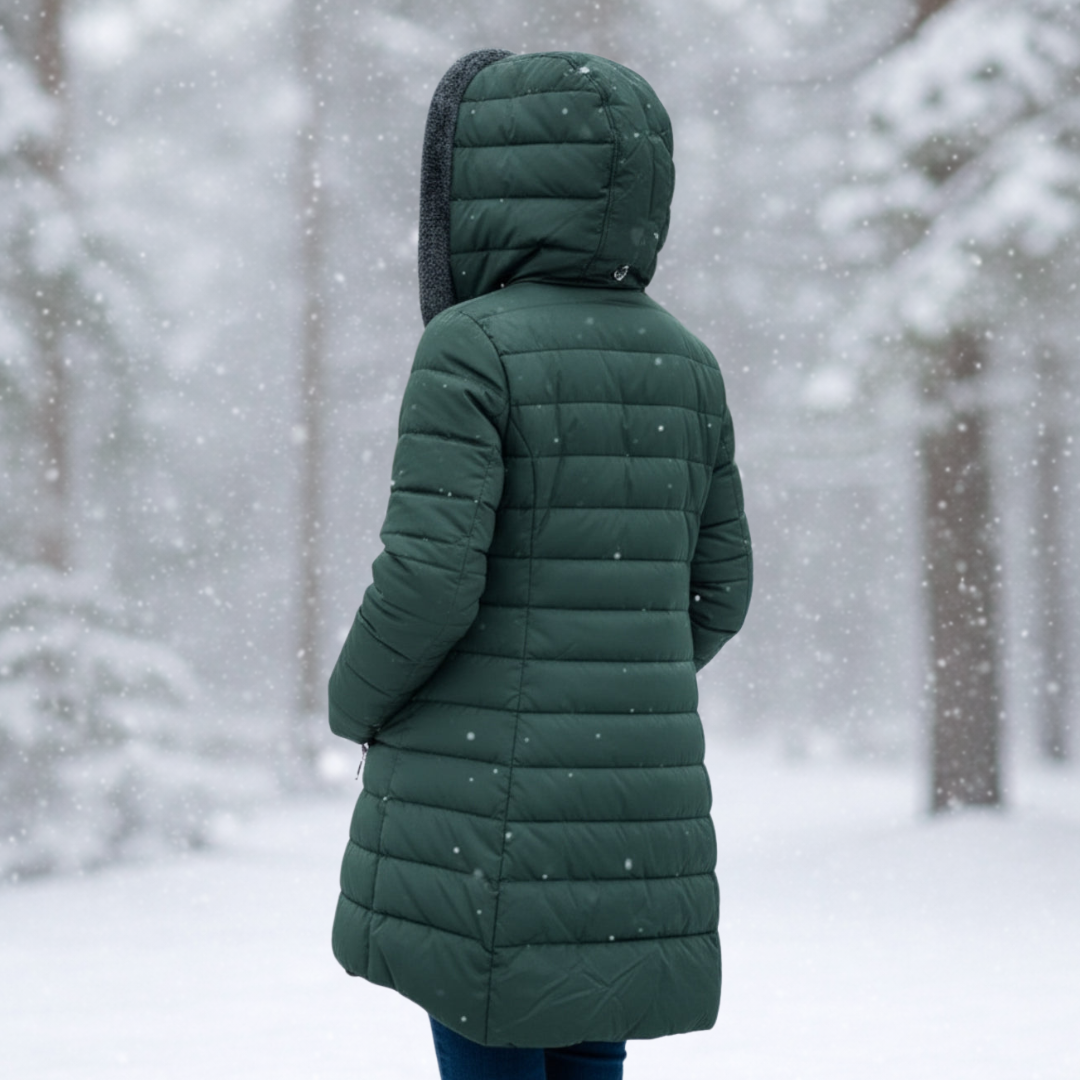 Women's Warm Lined Puffer Jacket-NovabayMart