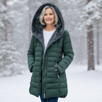 Women's Warm Lined Puffer Jacket-NovabayMart