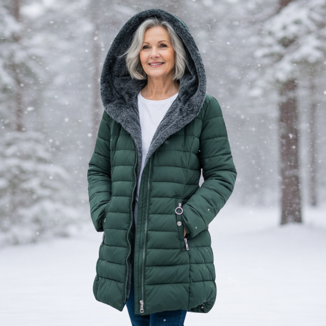 Women's Warm Lined Puffer Jacket-NovabayMart