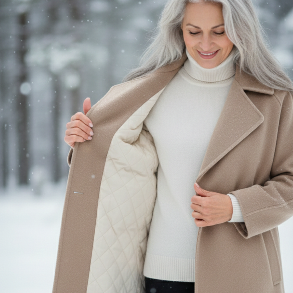 Women's Elegant Belted Long Coat-NovabayMart