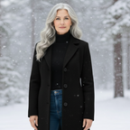 Women's Single-Button Winter Coat-NovabayMart