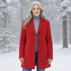 Women's Single-Button Winter Coat-NovabayMart