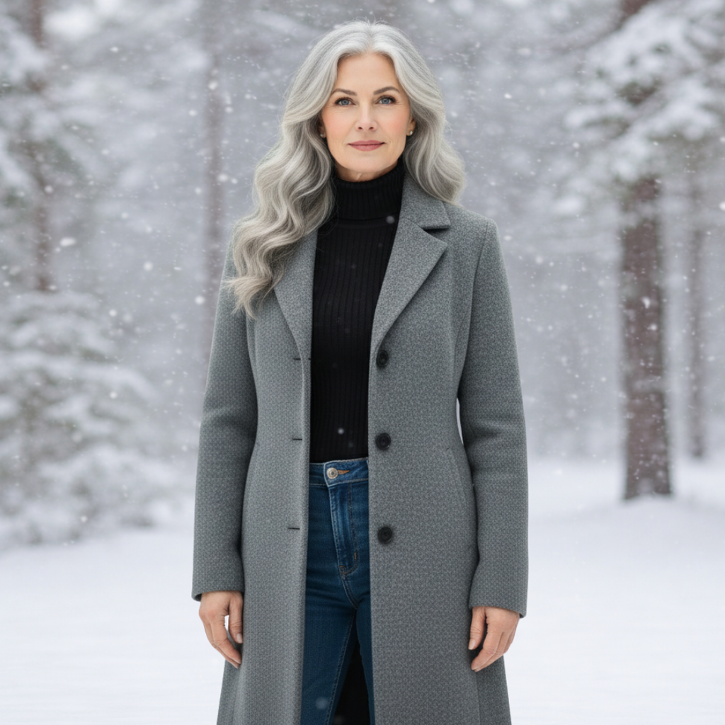 Women's Single-Button Winter Coat-NovabayMart