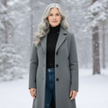 Women's Single-Button Winter Coat-NovabayMart