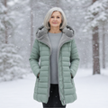 Women's Warm Lined Puffer Jacket-NovabayMart