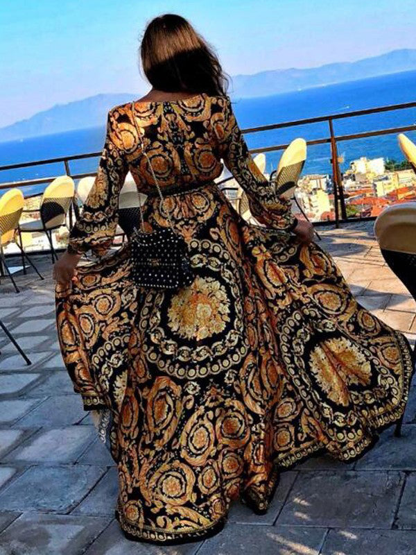 Women's Bohemian Maxi Dress - Elegant & Flowy Style