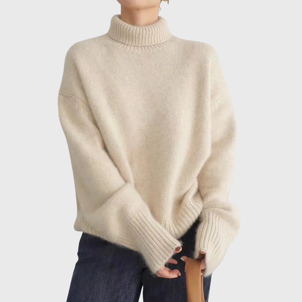 Women's High Neck Sweater - Stylish and Cozy-NovabayMart
