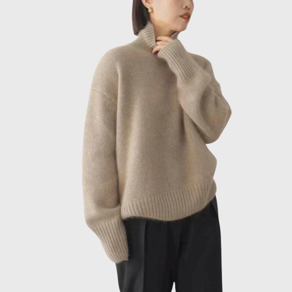 Women's High Neck Sweater - Stylish and Cozy-NovabayMart