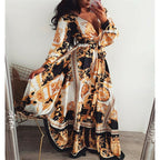 Women's Bohemian Maxi Dress - Elegant & Flowy Style