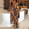 Women's Bohemian Maxi Dress - Elegant & Flowy Style